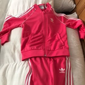 Adidas Trefoil pink track suit